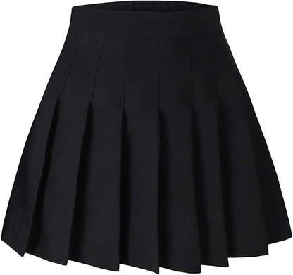 Girls Women Pleated Skirt School Uniform Mini Tennis Skirts