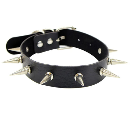 Sexy Spike Punk Collar Leather Choker Necklace Bondage Goth Jewelry Women Party Club Gothic Necklace Accessories Festival Choker